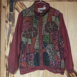 Vintage 90s EVR Fall Halloween Themed Windbreaker Size XL